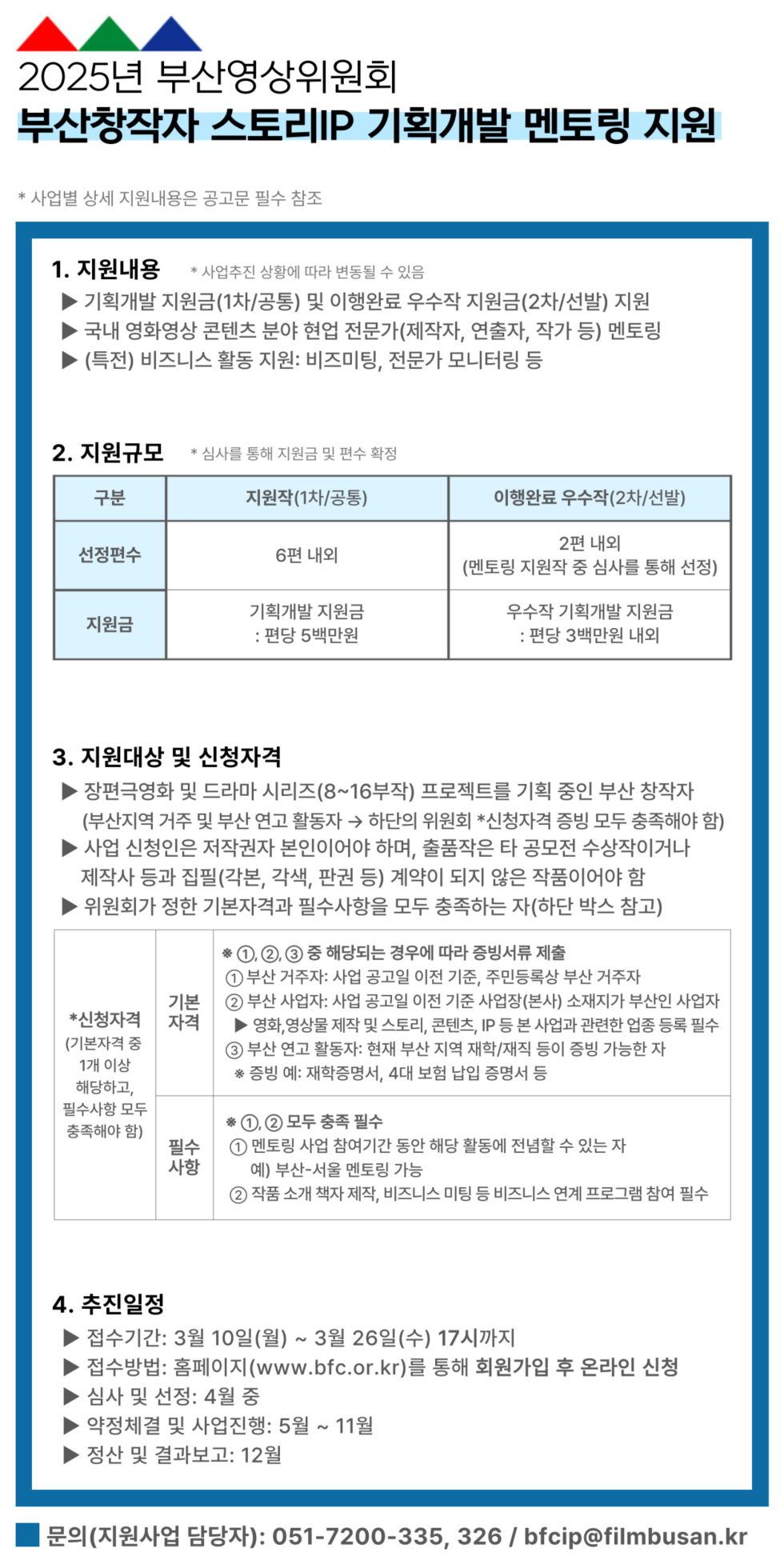 2025 부산창작자 스토리IP 기획개발 멘토링 지원 사업 공고